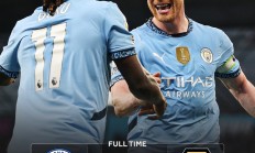 虎扑APP:曼城1-0狼队：各项赛事迎来9场不败，英超排名已来到第三位
